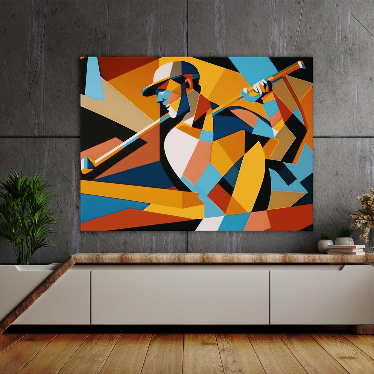 Amazon.com: Sense Canvas Golf Modern Golfer 21 Canvas Art